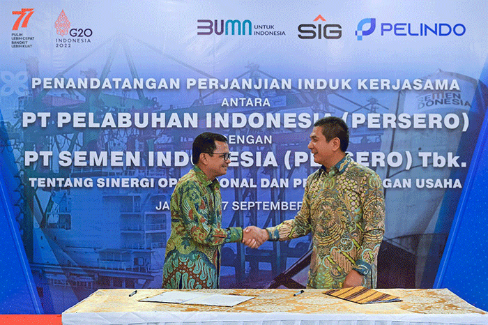 Penandatanganan perjanjian induk kerja sama sinergi operasional dan pengembangan usaha di Jakarta, Rabu (7/9/2022).