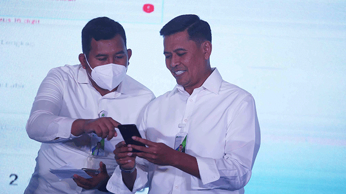 Kampanye kemudahan mendaftarkan pekerja informal (Bukan Penerima Upah) melalui aplikasi Jamsostek Mobile (JMO) di Jakarta.