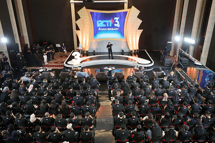 Syukuran Ulang Tahun RCTI+ ke-3 yang diselenggarakan di MNC Studios Kebun Jeruk Jakarta, Senin (12/9/2022).