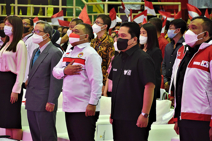 Pengarahan kepada 2.686 Calon Pekerja Migran Indonesia (CPMI) di GOR POPKI Cibubur, Jakarta Timur, Senin (12/9/2022).