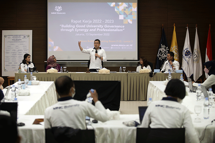 Rapat Kerja MNC University Tahun Akademik 2022/2023 di Jakarta, Selasa (13/9/2022 ).