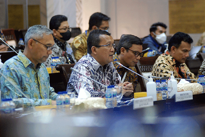 Rapat Dengar Pendapat (RDP) dengan Komisi XI DPR RI tentang Program Tahunan Privatisasi Tahun 2022 di Jakarta, Rabu (14/9/2022).