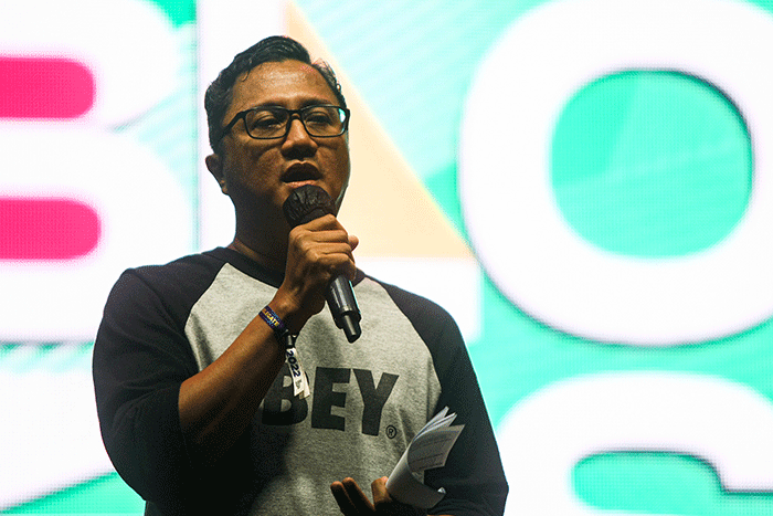 Konferensi pers M Bloc Fest 2022 di Live Space, Jakarta, Rabu (21/9/2022).