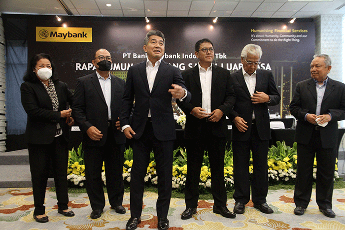 Rapat Umum Pemegang Saham Luar Biasa (RUPSLB) PT Bank Maybank Indonesia Tbk di Jakarta, Rabu (28/9/2022).