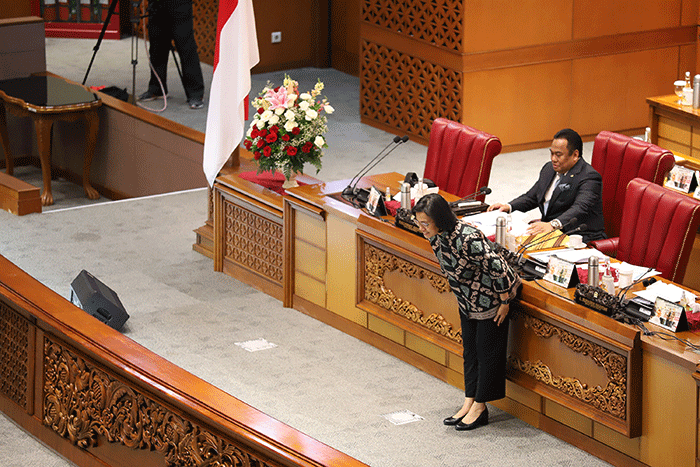 Rapat Paripurna DPR RI ke-7 Masa Persidangan I Tahun Sidang 2022-2023 di Gedung Nusantara II, Kompleks Parlemen Senayan, Jakarta, Kamis (29/9/2022).
