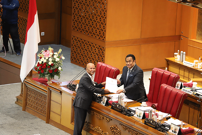 Rapat Paripurna DPR RI ke-7 Masa Persidangan I Tahun Sidang 2022-2023 di Gedung Nusantara II, Kompleks Parlemen Senayan, Jakarta, Kamis (29/9/2022).
