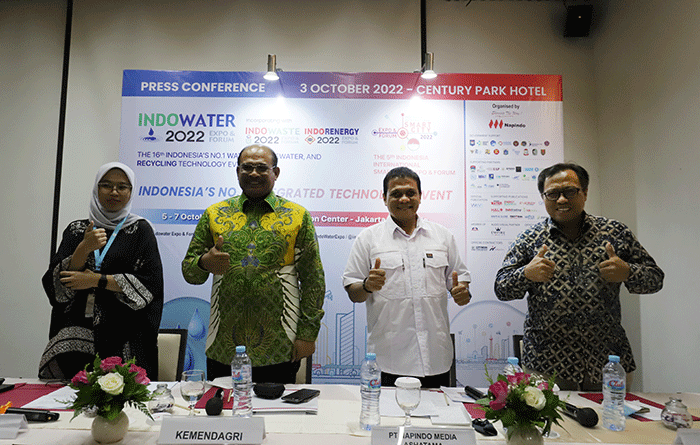 Keterangan pers terkait penyelenggaraan Pameran dan Forum Teknologi Terpadu 2022 di Jakarta, Senin (3/10/2022).