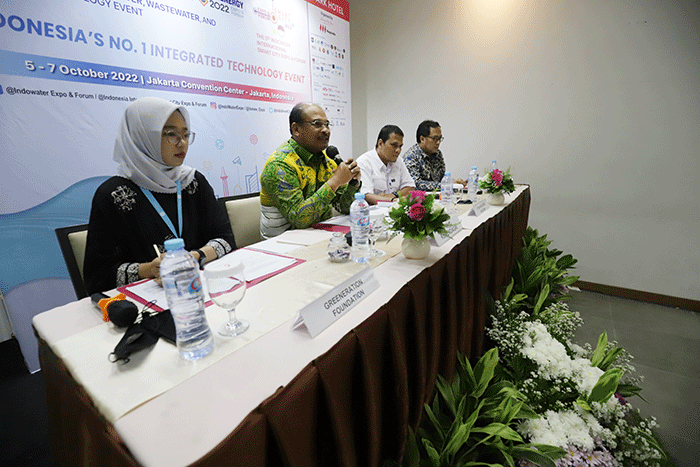 Keterangan pers terkait penyelenggaraan Pameran dan Forum Teknologi Terpadu 2022 di Jakarta, Senin (3/10/2022).