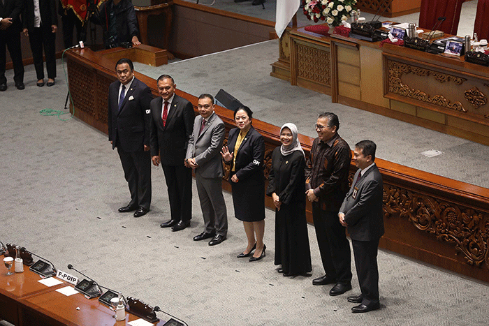 Rapat Paripurna DPR Ke-8 Masa Persidangan I Tahun Sidang 2022-2023 di Kompleks Parlemen, Senayan, Jakarta, Selasa (4/10/2022).