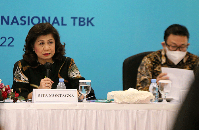 Rapat Umum Pemegang Saham Luar Biasa (RUPSLB) PT Bank MNC Internasional Tbk di Jakarta, selasa (4/10/2022).