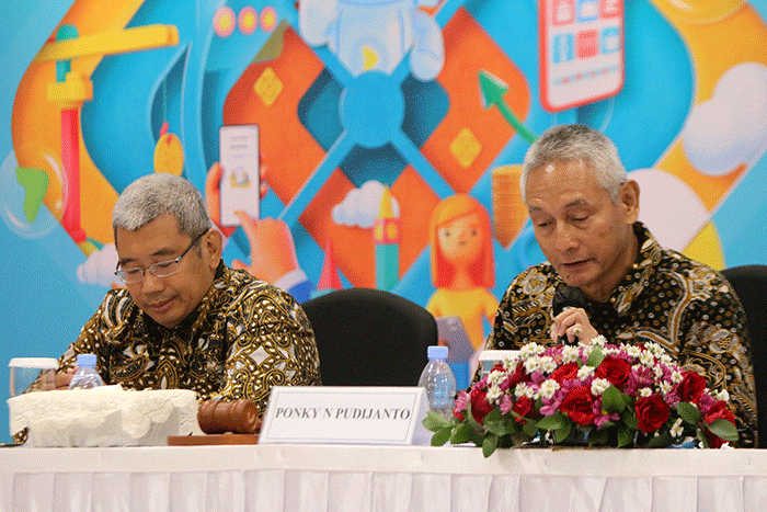Rapat Umum Pemegang Saham Luar Biasa (RUPSLB) PT Bank MNC Internasional Tbk di Jakarta, selasa (4/10/2022).