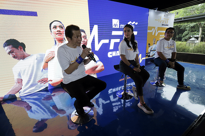 Peluncuran AXA Mandiri FIT Challenge di Jakarta, Rabu (5/10/2022).