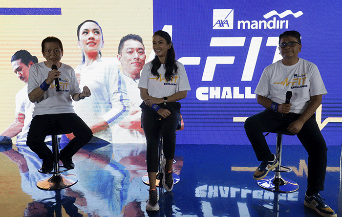 Peluncuran AXA Mandiri FIT Challenge di Jakarta, Rabu (5/10/2022).