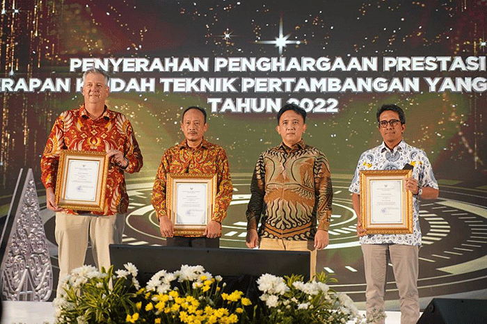 Ajang Prestasi Keberhasilan Penerapan Kaidah Teknik Pertambangan yang Baik (Good Mining Practice/GMP Award) Tahun 2022 di Jakarta.