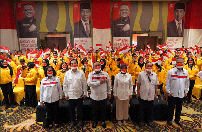 Kepala BP2MI Benny Rhamdani memberikan paparannya saat pelepasan Pekerja Migran Indonesia (PMI) Program Government to Government (G to G) Korea Selatan.