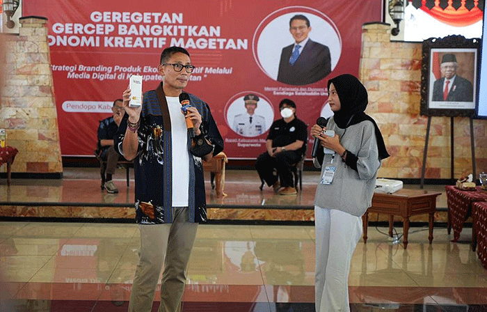 Kegiatan Geregetan: Gercep Bangkitkan Ekonomi Kreatif Magetan, di Pendopo Kabupaten Magetan.