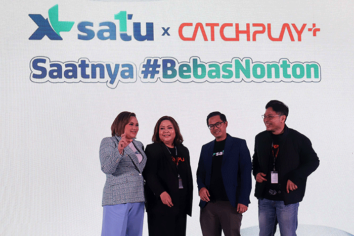 Peluncuran kerja sama XL SATU dan CATCHPLAY+ di Jakarta, Rabu (12/10/2022).