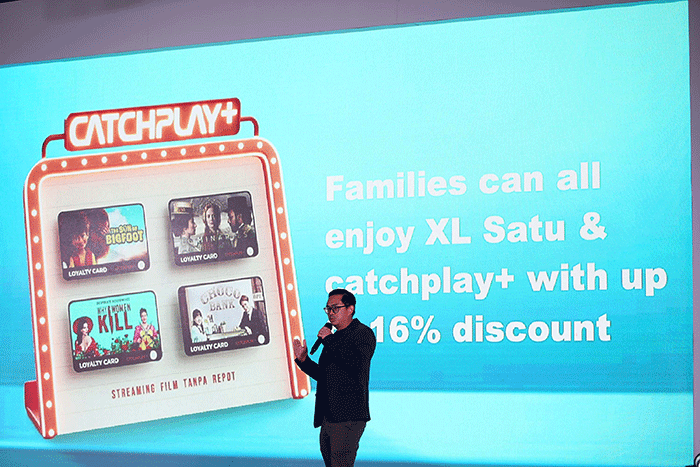 Peluncuran kerja sama XL SATU dan CATCHPLAY+ di Jakarta, Rabu (12/10/2022).