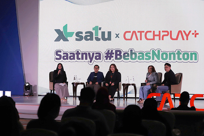 Peluncuran kerja sama XL SATU dan CATCHPLAY+ di Jakarta, Rabu (12/10/2022).
