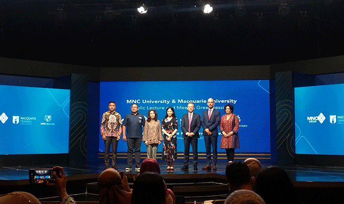 Kuliah umum serta meet and greet para mahasiswa baru MNC University dengan Macquarie University Representatives di MNC Conference Hall, iNews Tower.