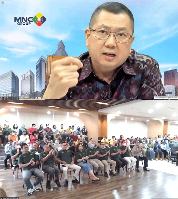 Perayaan syukuran HUT MNC Bank ke-8, Senin (17/10/2022).