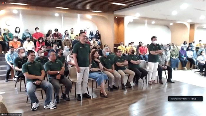 Perayaan syukuran HUT MNC Bank ke-8, Senin (17/10/2022).