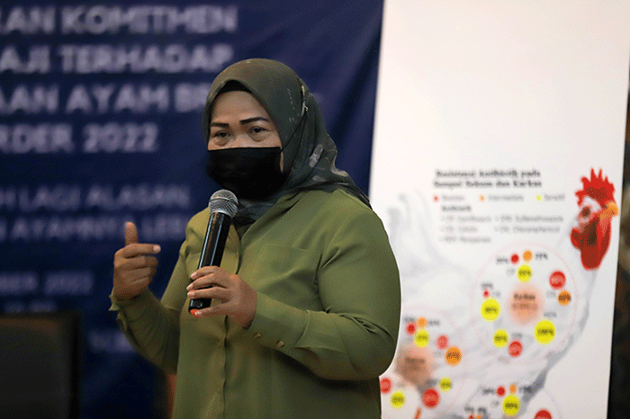 Konferensi pers terkait 'Mendorong Emiten Resto Cepat Saji Terhadap Standart Dalam Kesejahteraan Ayam' dalam Riset World Animal Protection.