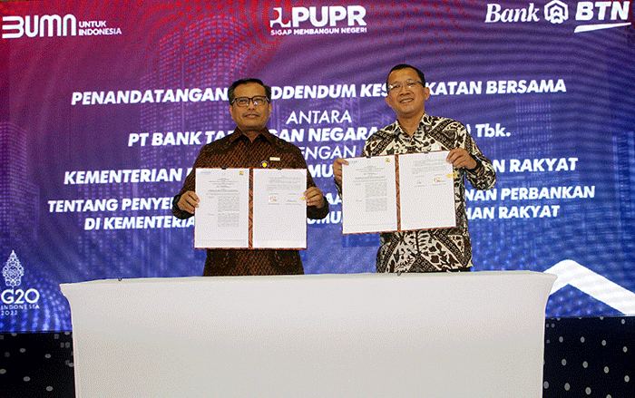 Perjanjian Kerja sama (PKS) tentang Penyediaan Jasa Layanan Perbankan kepada Pegawai Kementerian PUPR di Jakarta.