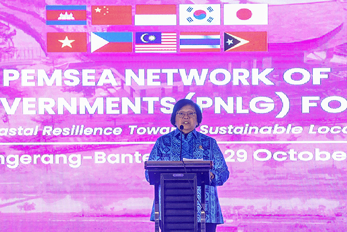 Pembukaan Partnerships in Environmental Management for The Seas of East Asia (PEMSEA) Network of Local Governments (PNLG) Meeting Summit 2022.