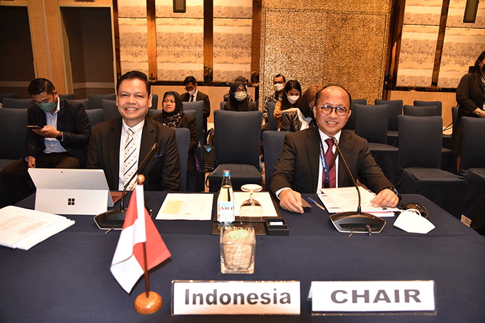 Sekretaris Jenderal Kemnaker, Anwar Sanusi saat menyampaikan keynote speech pada acara G20 Entrepreneurship Roundtable 2022.