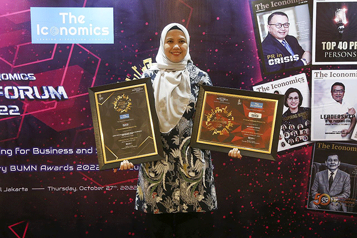 Ajang BUMN Awards 2022 dalam rangkaian dari acara The Iconomics BUMN Forum 2022, di Jakarta, Kamis (27/10/2022).