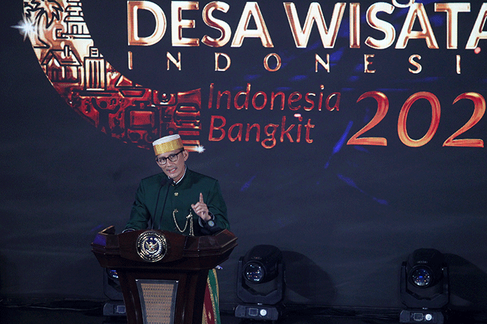 Malam Puncak Anugerah Desa Wisata Indonesia 2022 di Gedung Sapta Pesona, Jakarta, Minggu (30/10/2022).