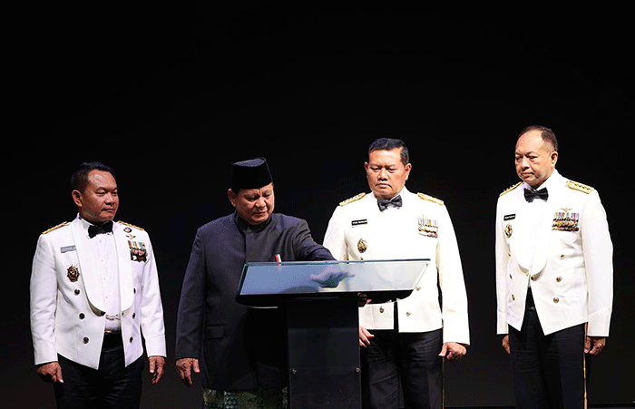 Menteri Pertahanan Prabowo Subianto memimpin acara Gala Dinner sekaligus membuka secara resmi Indodefence 2022 Expo and Forum di Jakarta.