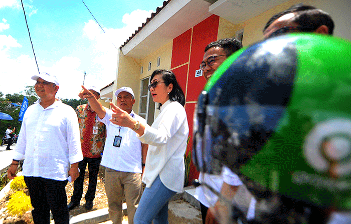 Akad Perdana KPR untuk Gojek di Perumahan Semesta Jeruk Sawit Perumnas, Karanganyar, Jawa Tengah, Selasa (8/11/2022).