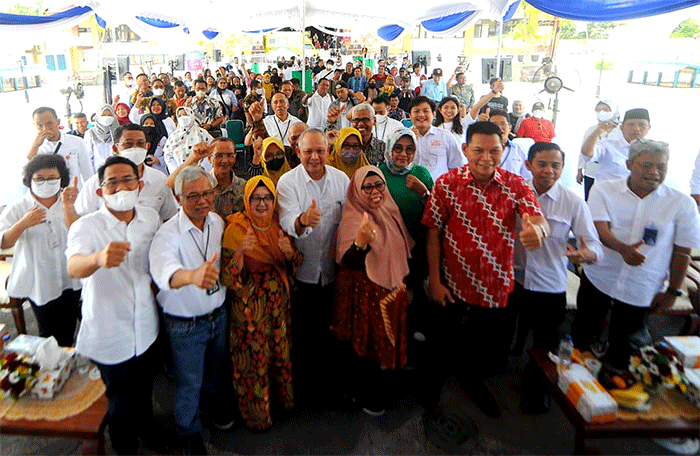 Gerebek Pasar 2022 Bank BTN dan IKAPPI di Pasar Klewer, Solo, Jawa Tengah, Rabu (9/11/2022).