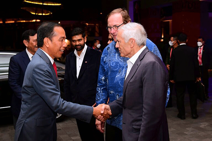 Presiden Joko Widodo menerima penghargaan Global Citizen Award dari Atlantic Council dalam acara Global Food Security Forum.