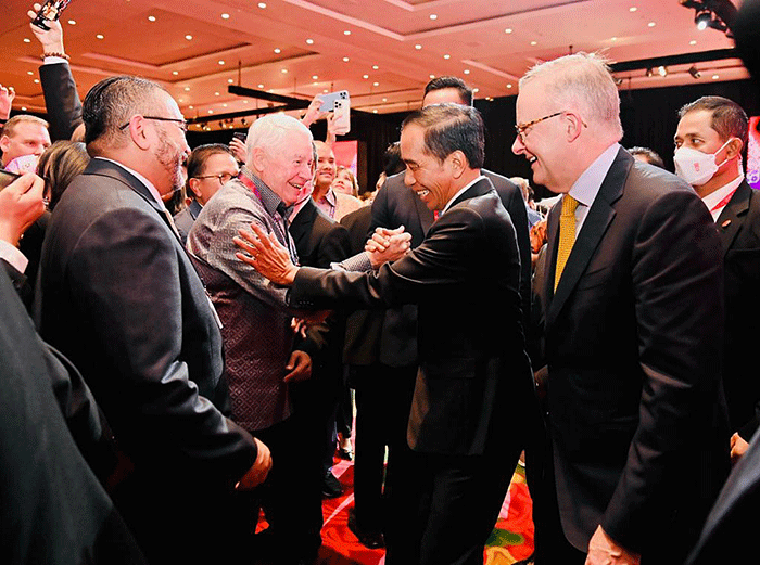 Presiden Joko Widodo menyampaikan sejumlah strategi besar dalam B20 Summit tahun 2022, yang digelar di Bali Nusa Dua Convention Center (BNDCC).