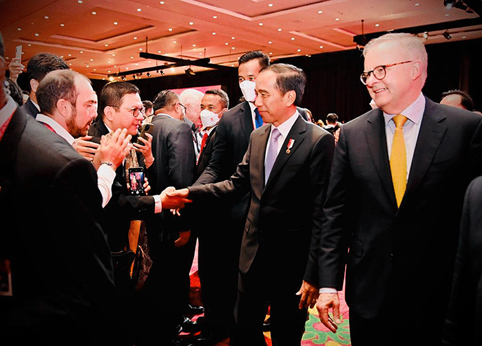 Presiden Joko Widodo menyampaikan sejumlah strategi besar dalam B20 Summit tahun 2022, yang digelar di Bali Nusa Dua Convention Center (BNDCC).
