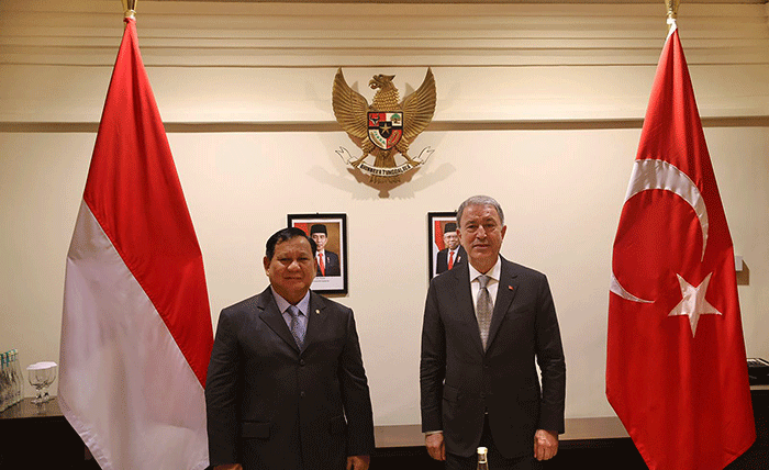 Menteri Pertahanan RI Prabowo Subianto melakukan pertemuan bilateral lanjutan dengan Menteri Pertahanan Turki, Hulusi Akar.