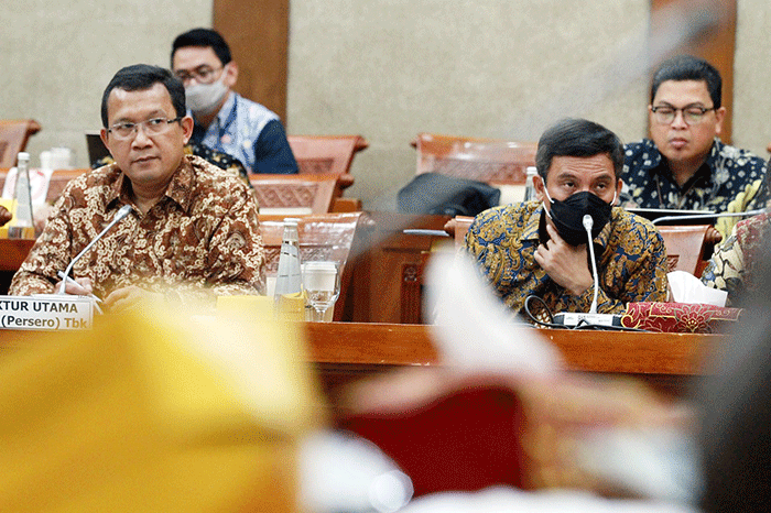 Bank BTN saat Rapat Dengar Pendapat (RDP) dengan Komisi VI DPR membahas pendalaman Rights Issue Bank BTN, di Gedung Nusantara I.