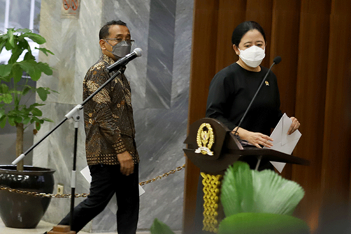 Pengumuman calon Panglima TNI pengganti Andika Perkasa di DPR RI, Jakarta, Senin (28/11/2022).