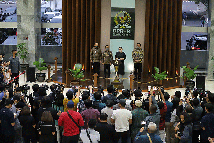 Pengumuman calon Panglima TNI pengganti Andika Perkasa di DPR RI, Jakarta, Senin (28/11/2022).