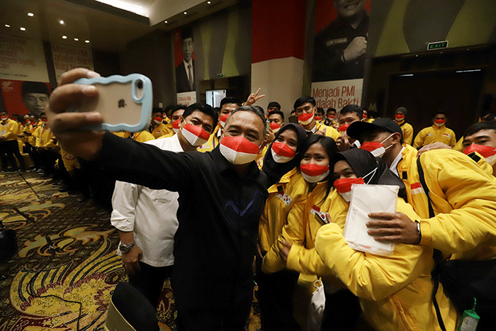 Pelepasan PMI program Government to Government (G to G) Korea Selatan tahun 2022 di Jakarta, Senin (28/11/2022).