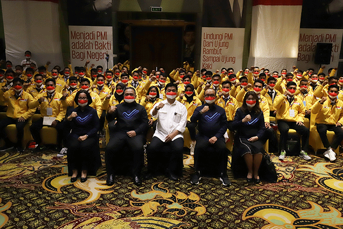 Pelepasan PMI program Government to Government (G to G) Korea Selatan tahun 2022 di Jakarta, Senin (28/11/2022).