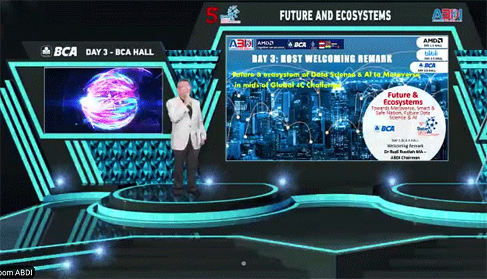 Acara day 3: Future & Ecosystems (Towards Metaverse, Smart & Safe Nation, Digital Economy & Startup, Future Data Science &AI) secara virtual.