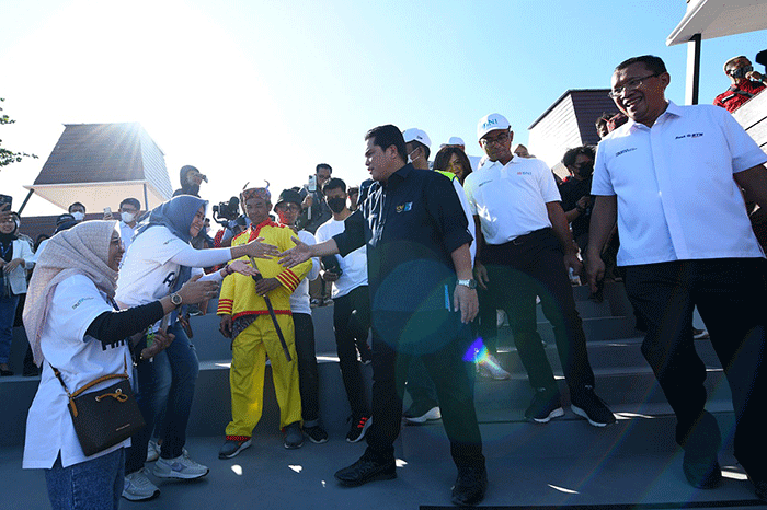 Peresmian Selasar Siger BTN di Kawasan Bakauheni Harbour City, Lampung, Kamis (1/12/2022).