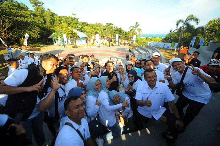 Peresmian Selasar Siger BTN di Kawasan Bakauheni Harbour City, Lampung, Kamis (1/12/2022).