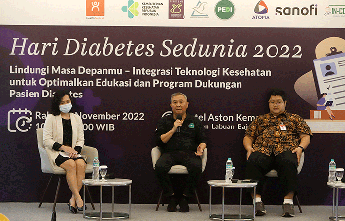 Konferensi pers bertajuk “Lindungi Masa Depanmu – Integrasi Teknologi Kesehatan untuk Optimalkan Edukasi dan Program Dukungan Pasien Diabetes” di Jakarta.