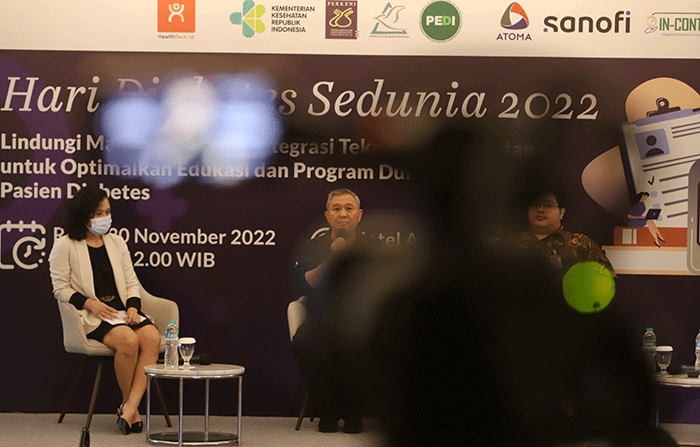 Konferensi pers bertajuk “Lindungi Masa Depanmu – Integrasi Teknologi Kesehatan untuk Optimalkan Edukasi dan Program Dukungan Pasien Diabetes” di Jakarta.