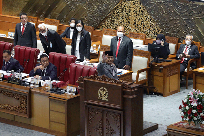 Rapat Paripurna DPR ke-11 masa persidangan II tahun 2022-2023 di Kompleks Parlemen, Senayan, Jakarta, Selasa (6/12/2022).